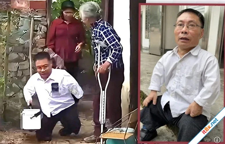 Bác sĩ tí hon nhờ vợ bế đi chữa bệnh cứu người
