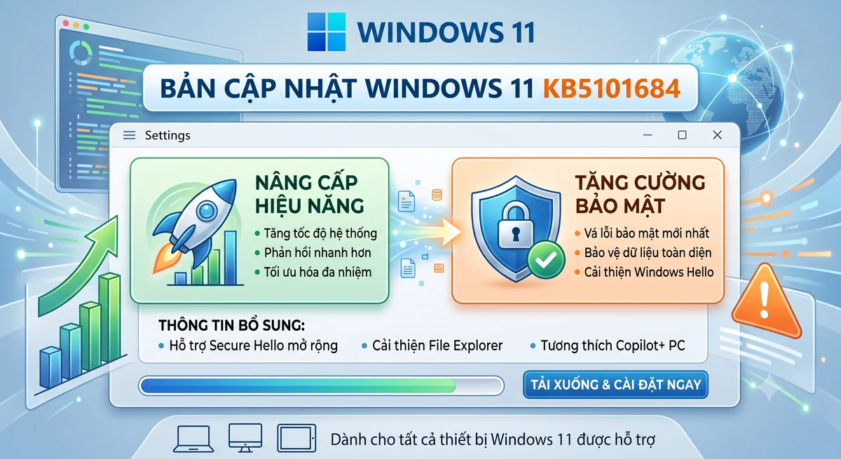 Bản cập nhật windows 11 kb5101684 nâng cấp hiệu năng và bảo mật.webp