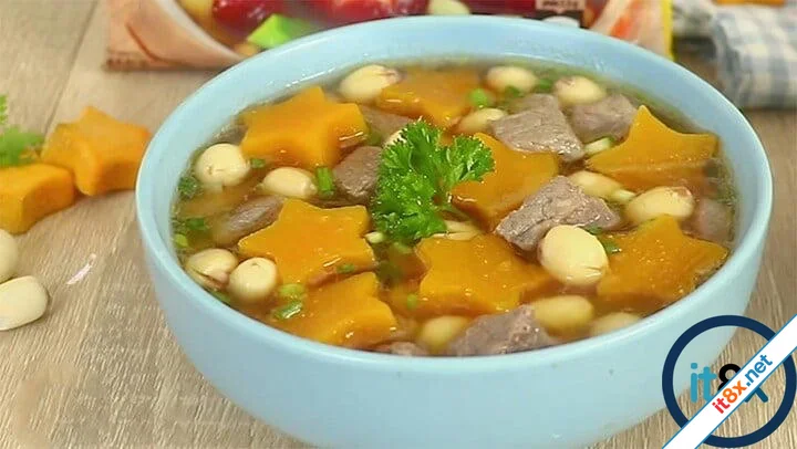 Cách hầm thịt bò bí đỏ thơm ngon