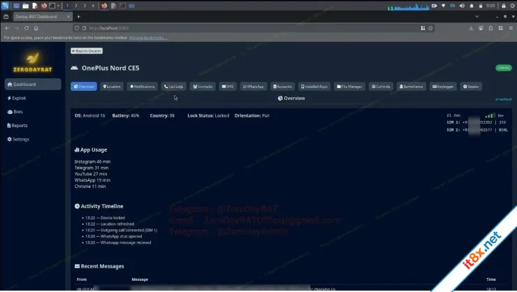 Cảnh báo: ZeroDayRAT - "Sát thủ" gián điệp mới tấn công cả Android và iOS