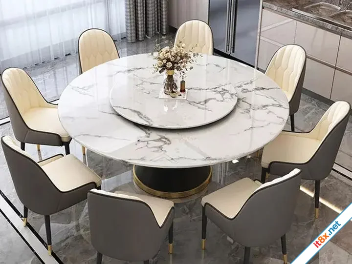 Chọn bàn ăn chữ nhật hay tròn cho không gian bếp?