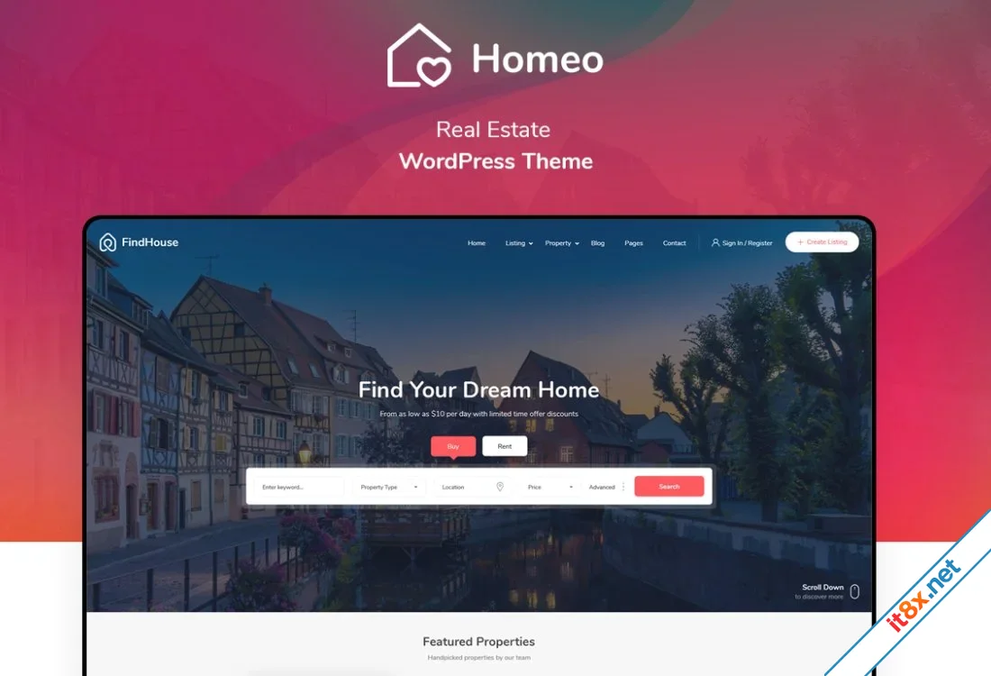 Homeo - Real Estate WordPress Theme