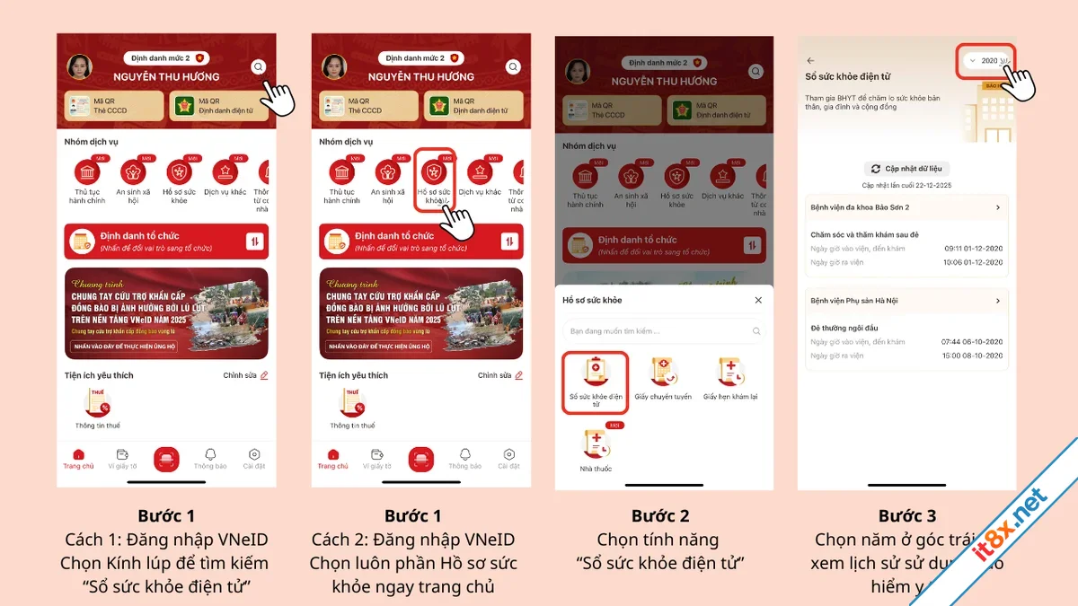 Hướng dẫn cách tra cứu và sử dụng sổ sức khỏe điện tử trên VNeID