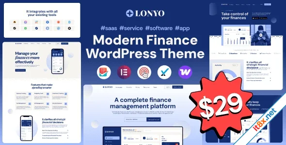 Lonyo - Software, SaaS & Startup WordPress Theme