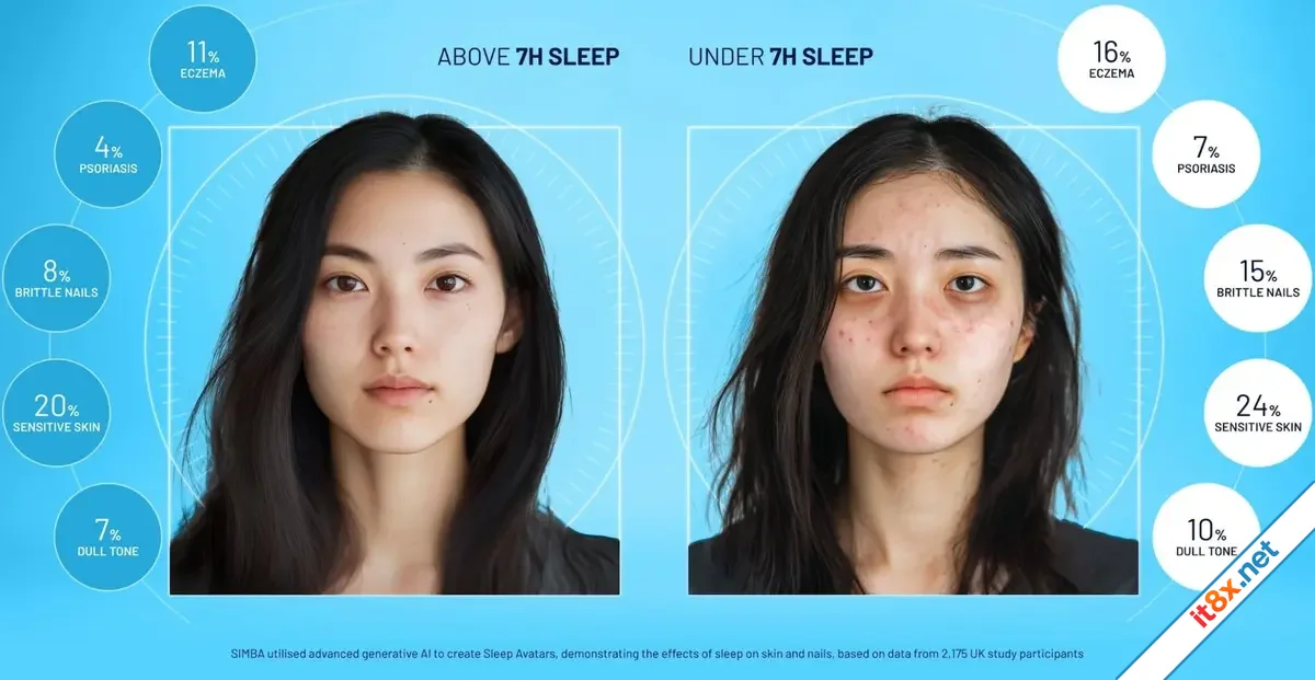 Ngoại hình thay đổi thế nào nếu thiếu ngủ