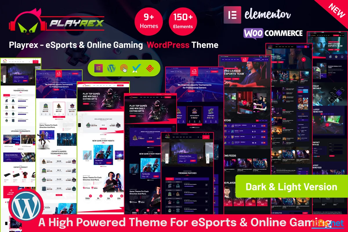 Playrex eSports Gaming WordPress Theme-1.webp