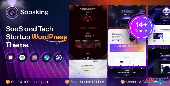 Saasking - SaaS & Tech Startup WordPress Theme
