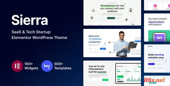 Sierra - SaaS & Tech Startup Elementor WordPress Theme