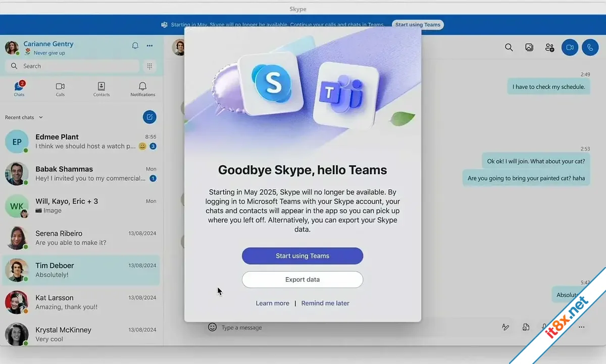 Nền tảng Skype dừng hoạt động