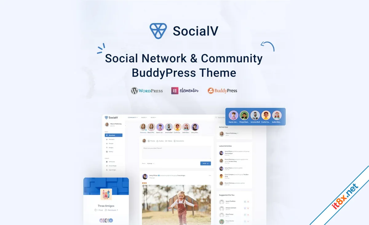 SocialV - Social Network and Community BuddyPress Theme