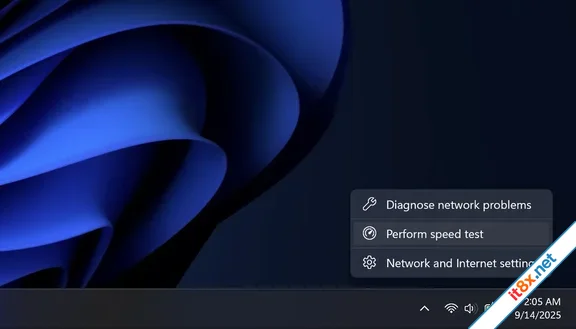 Windows 11 thử nghiệm đo tốc độ Internet trực tiếp trên thanh tác vụ